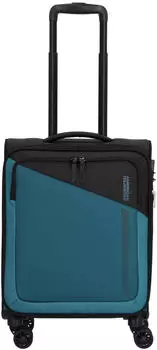 American Tourister Daring Dash 55cm Spinner Suitcase (4 wheels) black/blue
