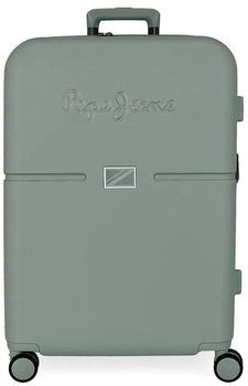 Pepe Jeans Jeans Accent Maleta mediana Verde 48x70x28 cms Rígida ABS Cierre TSA integrado 79L 4,32 kgs 4 Ruedas dobles