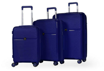 Hoffmanns Daisy 4-Rollen-Trolley Set 57/66/76 cm blue