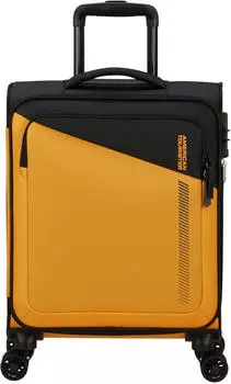 American Tourister Daring Dash 55cm Spinner Suitcase (4 wheels) black/yellow