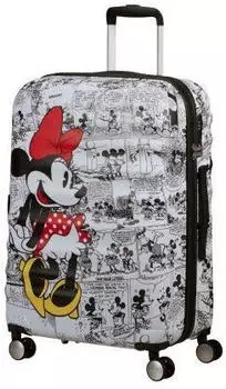 American Tourister Wavebreaker Disney 4-Rollen-Trolley 67 cm (152581) Minnie Comics white