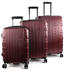 rot: Bugatti Galatea 4-Rollen-Trolley Set 56/69/77 cm (497097)
