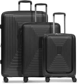 REDOLZ Essentials 14 4-Rollen-Trolley Set 53/65/77 cm (RD12382) black metallic