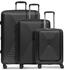 REDOLZ Essentials 14 4-Rollen-Trolley Set 53/65/77 cm (RD12382) black metallic