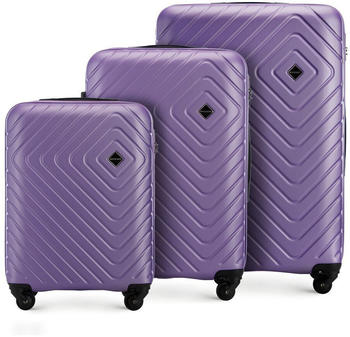 Wittchen Cube Line 4-Rollen-Trolley Set 55/67,5/77,5 cm (56-3A-75s) purple