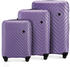 lila: Wittchen Cube Line 4-Rollen-Trolley Set 55/67,5/77,5 cm (56-3A-75s)
