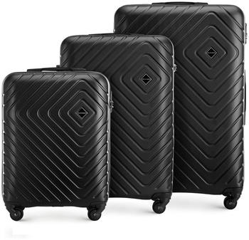 Wittchen Cube Line 4-Rollen-Trolley Set 55/67,5/77,5 cm (56-3A-75s)