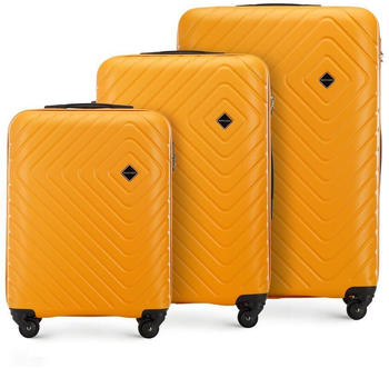 Wittchen Cube Line 4-Rollen-Trolley Set 55/67,5/77,5 cm (56-3A-75s) orange