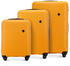 orange: Wittchen Cube Line 4-Rollen-Trolley Set 55/67,5/77,5 cm (56-3A-75s)