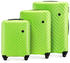 grün: Wittchen Cube Line 4-Rollen-Trolley Set 55/67,5/77,5 cm (56-3A-75s)