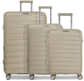 Franky London 4-Rollen-Trolley Set 3-teilig (FRA12360) beige