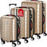 champagne: Monzana Exopack 4-Rollen-Trolley Set 53/67/76 cm