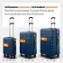 Travely Premium 4-Rollen-Trolley Set 55/67/78,5 cm deep sea blue