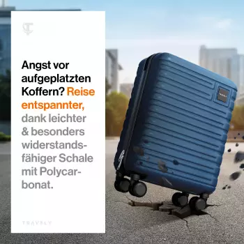 Travely Premium 4-Rollen-Trolley 55 cm (TY-HG) deep sea blue – Eleganter Begleiter für Ihre Reiseabenteuer