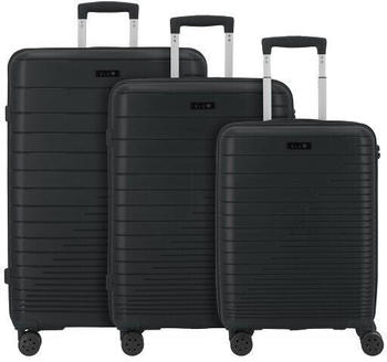 d & n Travel Line 4600 4-Rollen-Trolley Set 3-teilig (4600) black