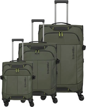 Travelite Briize 4-Rollen-Trolley Set 55/67/78 cm (091040) khaki