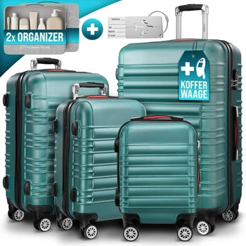 Monzana 4-Rollen-Trolley Set 50/60/70/75 cm (1099) green