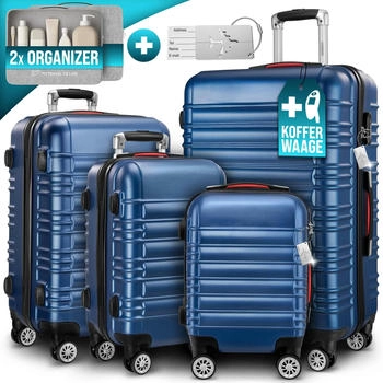 Monzana 4-Rollen-Trolley Set 50/60/70/75 cm (1099) blue