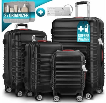 Monzana 4-Rollen-Trolley Set 50/60/70/75 cm (1099) black