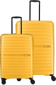 Travelite Trient 4-Rollen-Trolley Set 66/76 cm (076542) yellow
