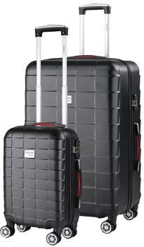 Monzana Exopack 4-Rollen-Trolley Set 53/76 cm black