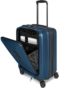 REDOLZ Essentials 14 4-Rollen-Trolley 55 cm (RD12379) dark blue metallic – Maximale Bewegungsfreiheit durch innovative Rollentechnologie