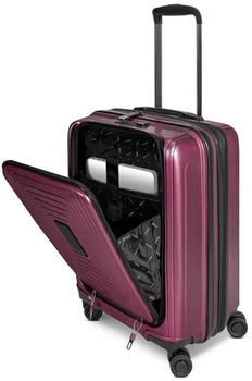REDOLZ Essentials 14 4-Rollen-Trolley 55 cm (RD12379) aubergine metallic – Maximale Bewegungsfreiheit durch innovative Rollentechnologie