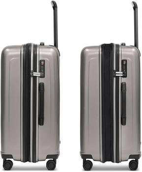 REDOLZ Essentials 14 4-Rollen-Trolley 65 cm (RD12380) coffee grey metallic – REDOLZ Essentials 14 4-Rollen-Trolley 65 cm (RD12380) coffee grey metallic - Stilvoller Reisebegleiter für Vielreisende