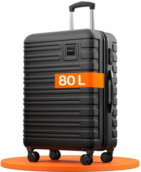 Travely Premium 4-Rollen-Trolley 67 cm night black