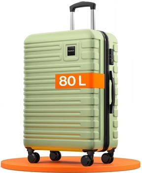 Travely Premium 4-Rollen-Trolley 67 cm fog green
