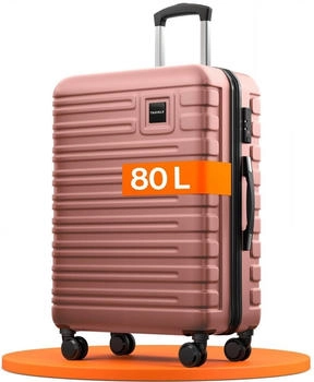 Travely Premium 4-Rollen-Trolley 67 cm roségold