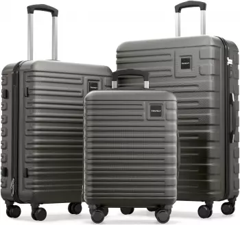 Travely Premium 4-Rollen-Trolley Set 55/67/78,5 cm