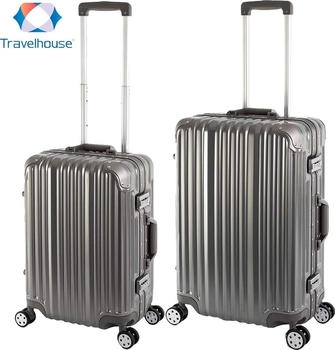 Travelhouse 4-Rollen-Trolley Set 55/65 cm (T1169) grey