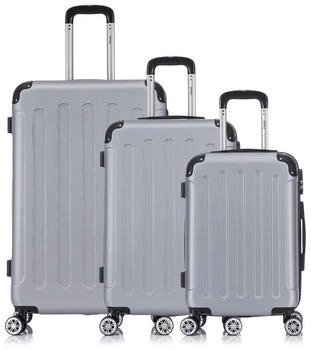 Flexot F-2045 4-Rollen-Trolley Set 55/66/76 cm silver
