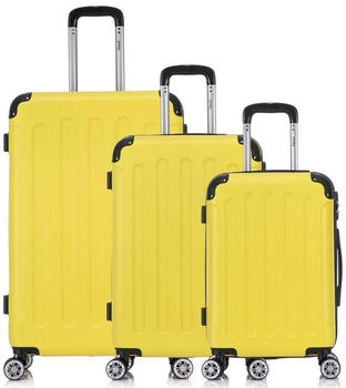 Flexot F-2045 4-Rollen-Trolley Set 55/66/76 cm light yellow