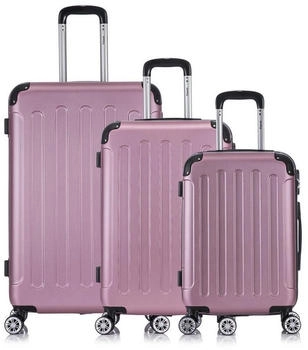 Flexot F-2045 4-Rollen-Trolley Set 55/66/76 cm rose