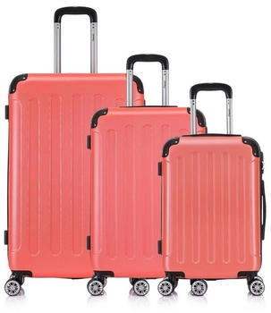Flexot F-2045 4-Rollen-Trolley Set 55/66/76 cm neon orange
