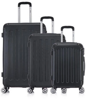 Flexot F-2045 4-Rollen-Trolley Set 55/66/76 cm black