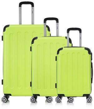 Flexot F-2045 4-Rollen-Trolley Set 55/66/76 cm neon yellow