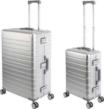 Travelhouse Oslo 4-Rollen-Trolley Set 55/75 cm silver