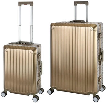 Travelhouse Tokyo 4-Rollen-Trolley Set 55/78 cm champagne