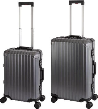 Travelhouse Tokyo 4-Rollen-Trolley Set 55/66 cm grey