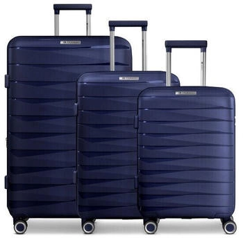 Franky London 4-Rollen-Trolley Set 3-teilig (FRA12360) dark blue