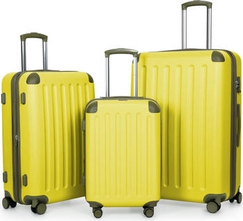 Hauptstadtkoffer Spree 4-Rollen-Trolley Set 55/65/75 cm lemon matt