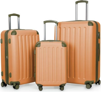 Hauptstadtkoffer Spree 4-Rollen-Trolley Set 55/65/75 cm marille matt