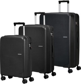 American Tourister Summer Hit 4-Rollen-Trolley Set 55/66/76 cm (139236) black