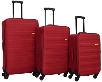 SiGN 4-Rollen-Trolley Set 60/70/80 cm (SG-06) wine red