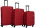 SiGN 4-Rollen-Trolley Set 60/70/80 cm (SG-06) wine red