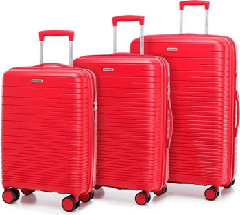 Wittchen Fuerta 4-Rollen-Trolley Set 55/65/75 cm (56-3T-16S) red