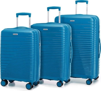 Wittchen Fuerta 4-Rollen-Trolley Set 55/65/75 cm (56-3T-16S) blue
